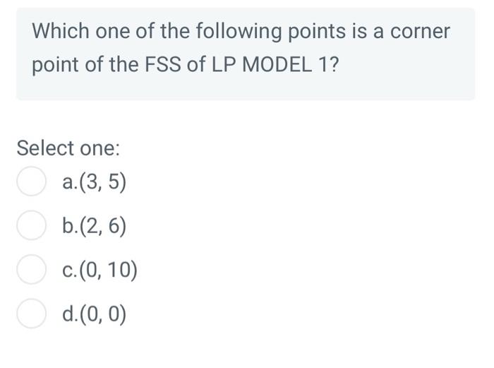 This is the first multiple choice question