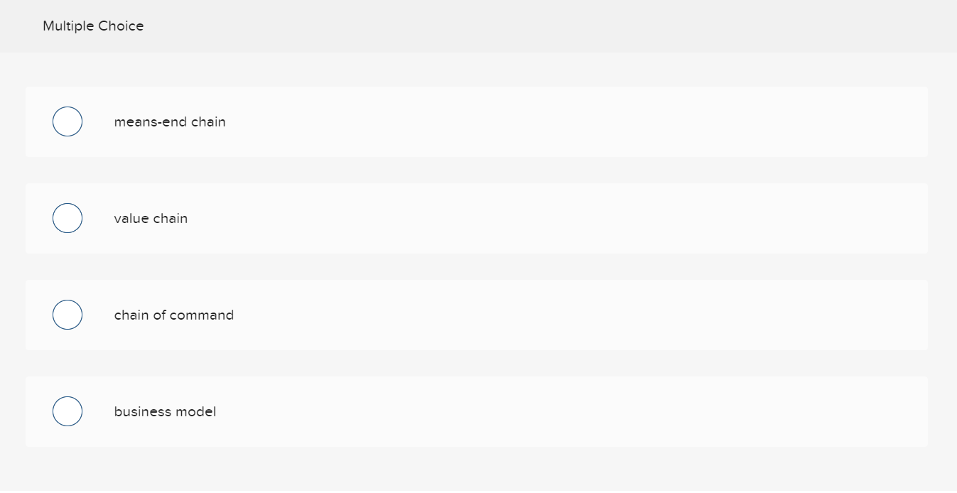 A(n) links low-level goals, such as providing