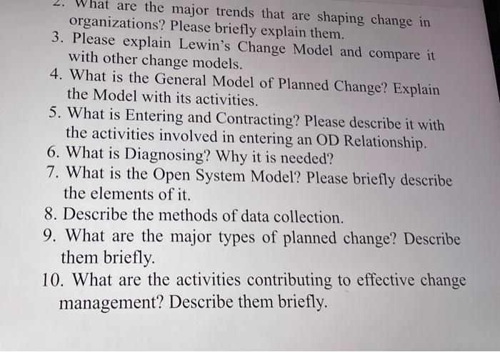 2. What are the major trends that are shaping