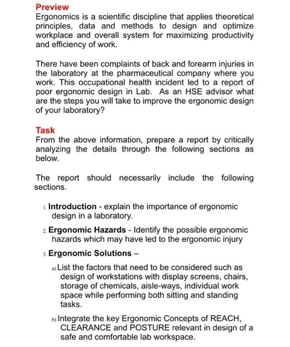 Preview Ergonomics is a scientific discipline