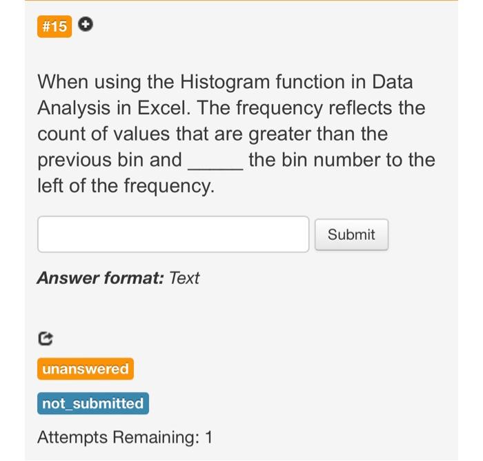 When using the Histogram function in Data