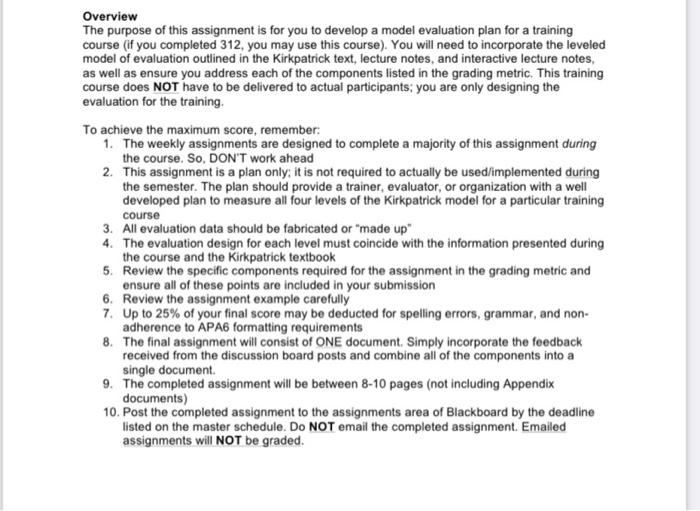 Introduction (5 pts) Detailed overview of the