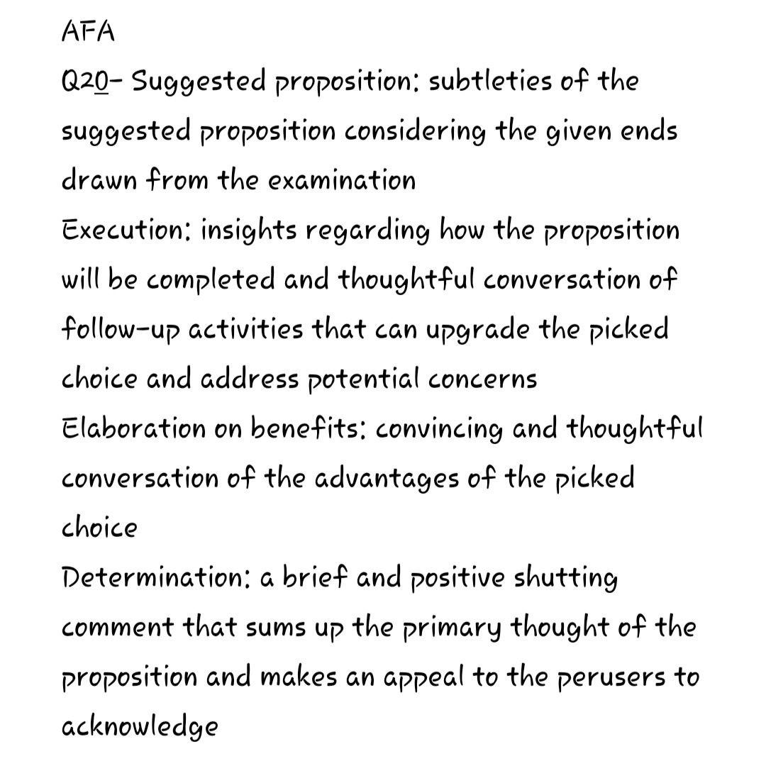 AFA Q20- Suggested proposition: subtleties of the