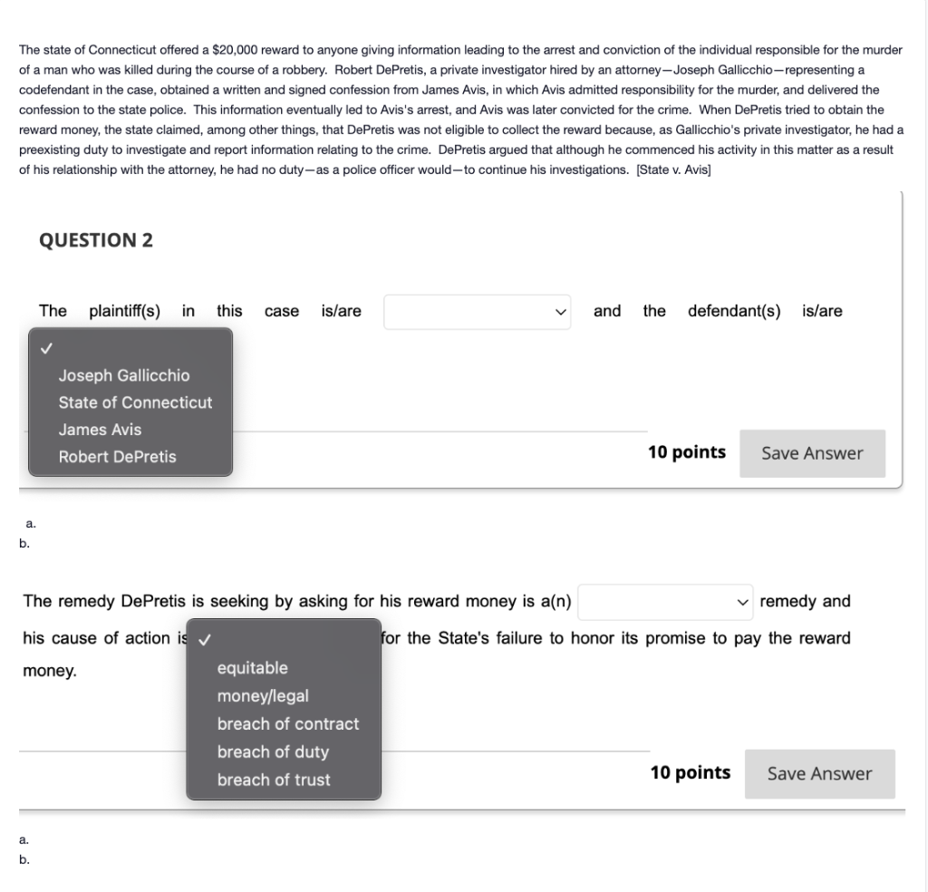 The state of Connecticut offered a $20,000 reward