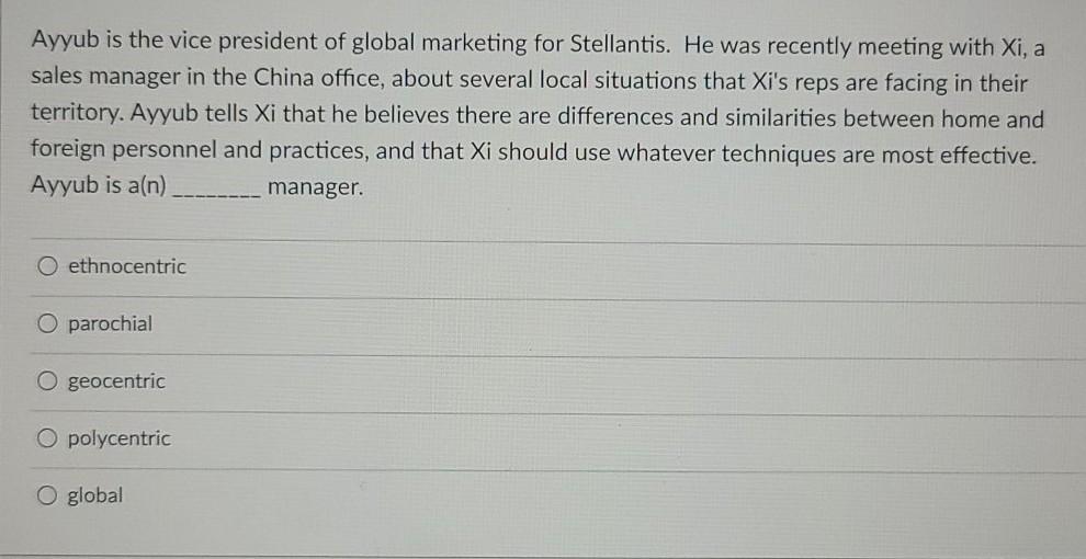 Ayyub is the vice president of global marketing