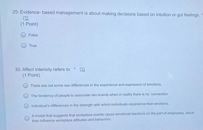 29. Evidence-based management is about making