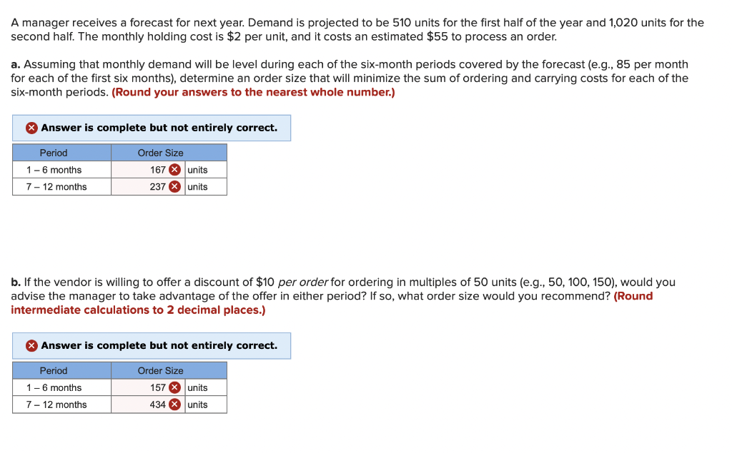 please show work if possible A manager receives a