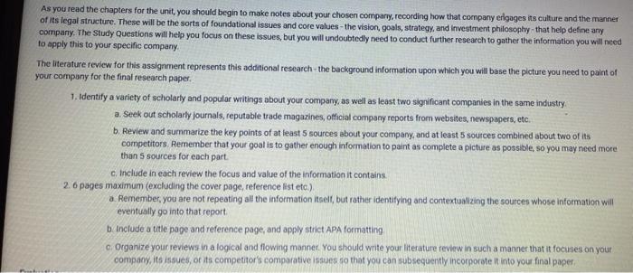 Provide Literature Review of Company: Hotel