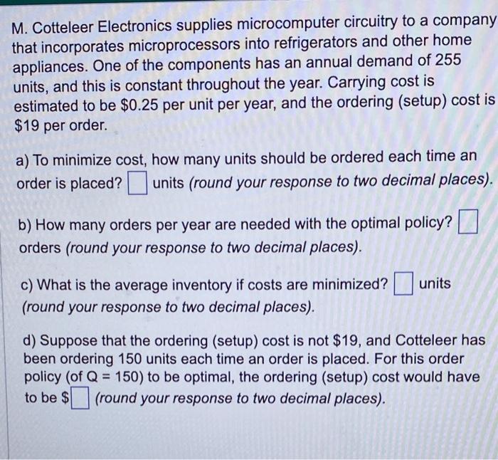 M. Cotteleer Electronics supplies microcomputer