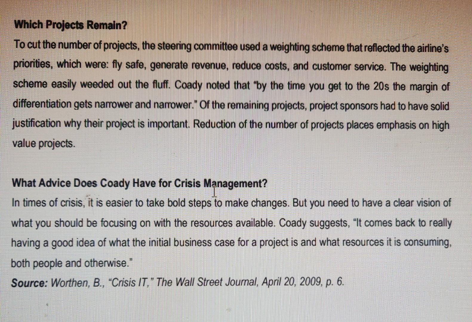 Read the case study below and answer ALL the