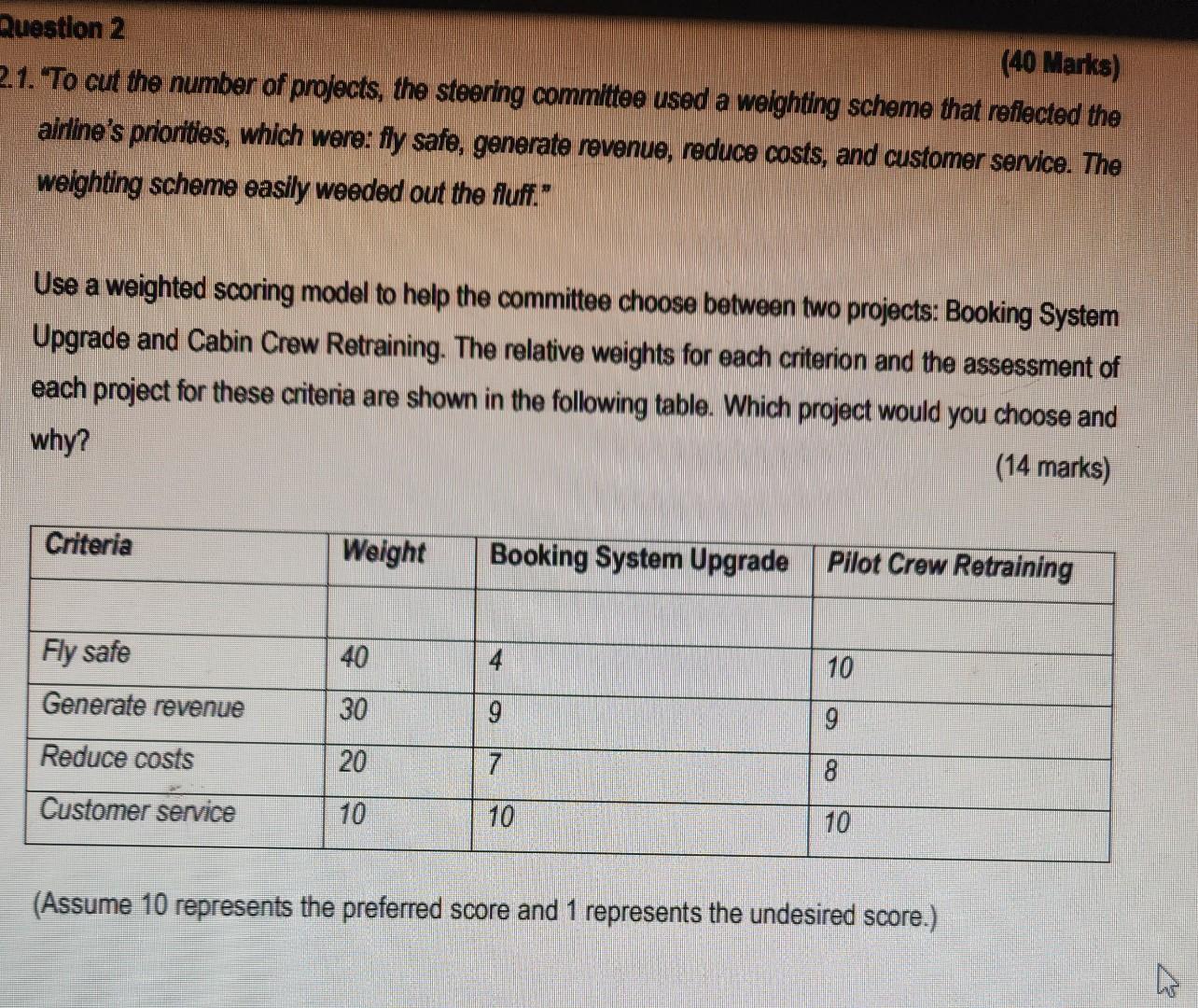 Read the case study below and answer ALL the