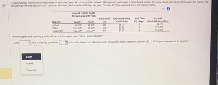 Which supplier and atipping quantify will pronide