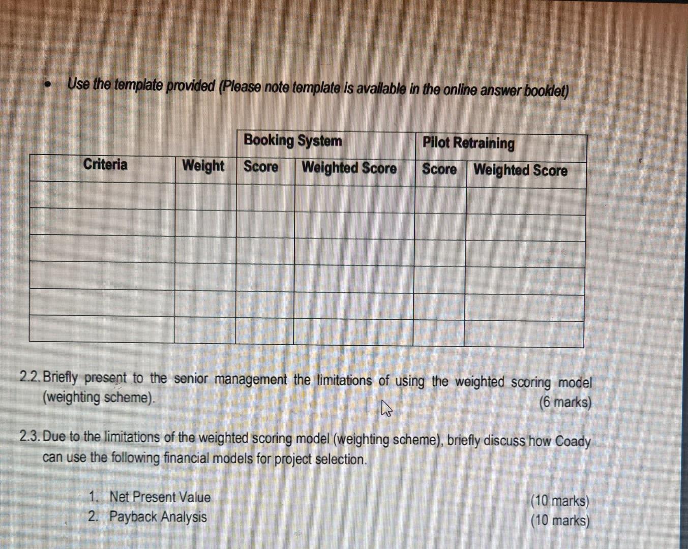 Read the case study below and answer ALL the