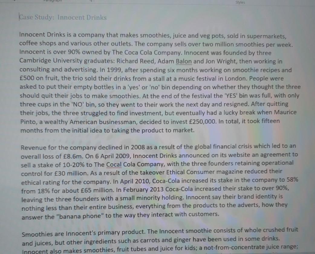 set: 26 JUL 21 due: 2 AUG 21 Based on the case