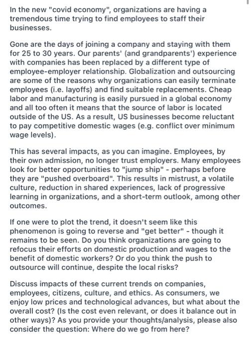 In the new "covid economy", organizations are