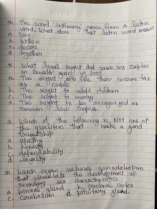 please do ASAP 31. Which of the following is most