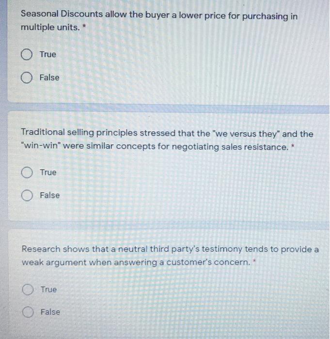Seasonal Discounts allow the buyer a lower price