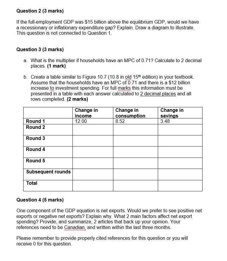 Question 1 (9 marks) a. Calculate AE given the