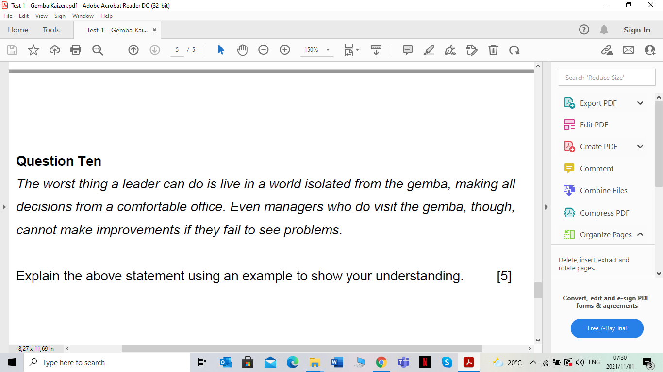 - Test 1 - Gemba Kaizen.pdf - Adobe Acrobat