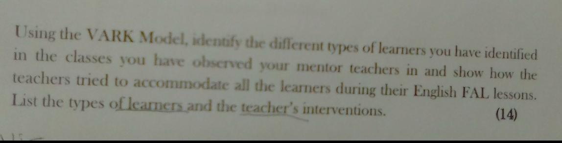 Old MathJax webview Using the VARK Model,