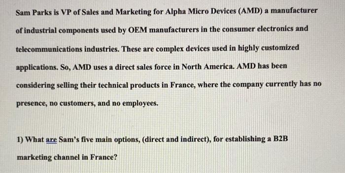 Sam Parks is VP of Sales and Marketing for Alpha