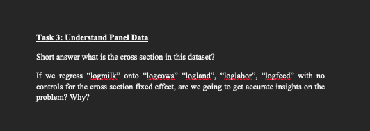 Task 3: Understand Panel Data Short answer what