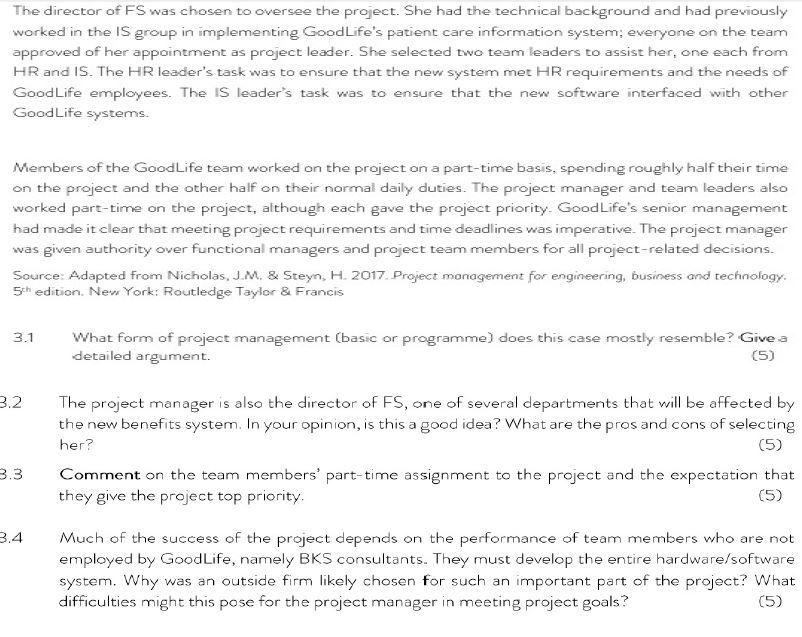 Question 3 [20] Case study: Flexible benefits