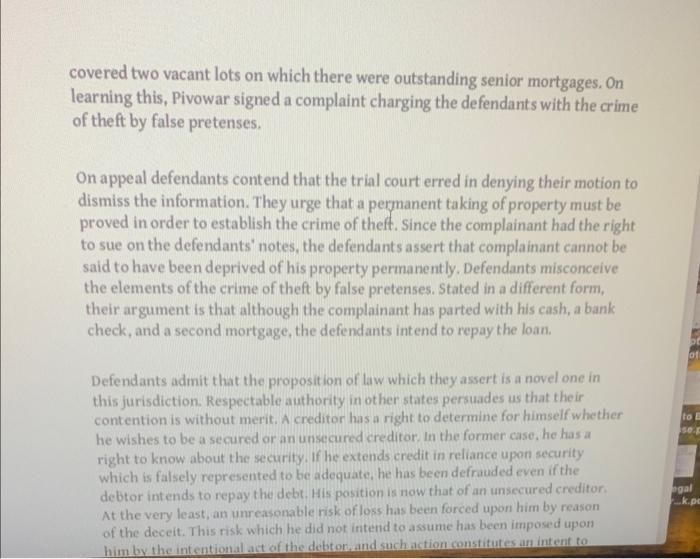 my last question was related to this case False