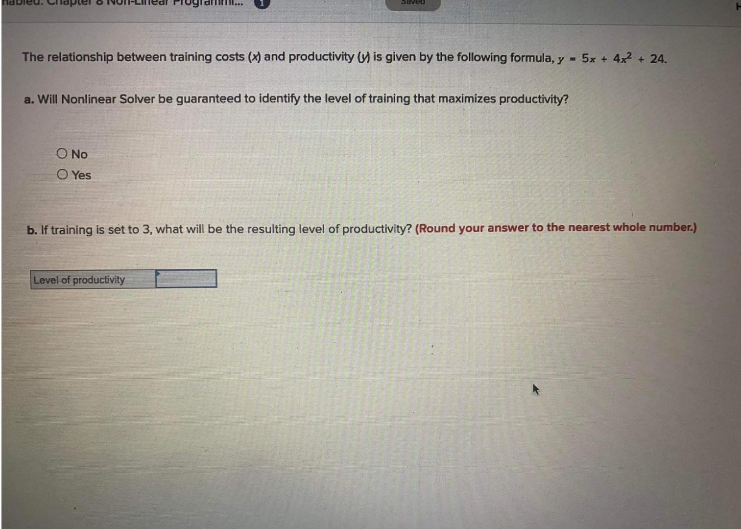 Saved The relationship between training costs (*)