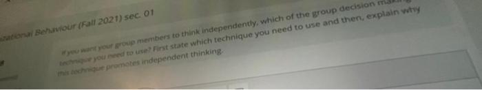 Sara Belour (Fall 2021) sec 01 want your group