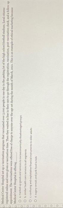 please answer all To determine if the market