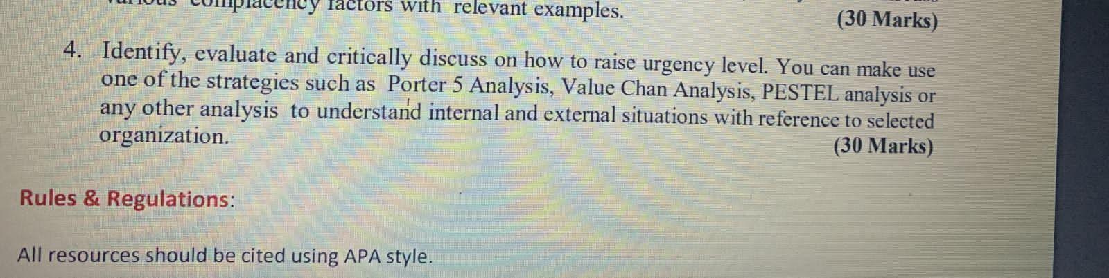 Ily lactors with relevant examples. (30 Marks) 4.