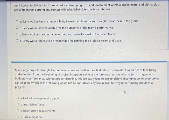 these are project management questions .. please