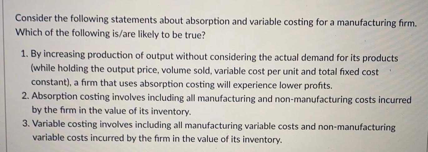 Consider the following statements about