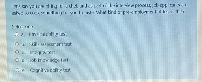 please ans asap Let's say you are hiring for a