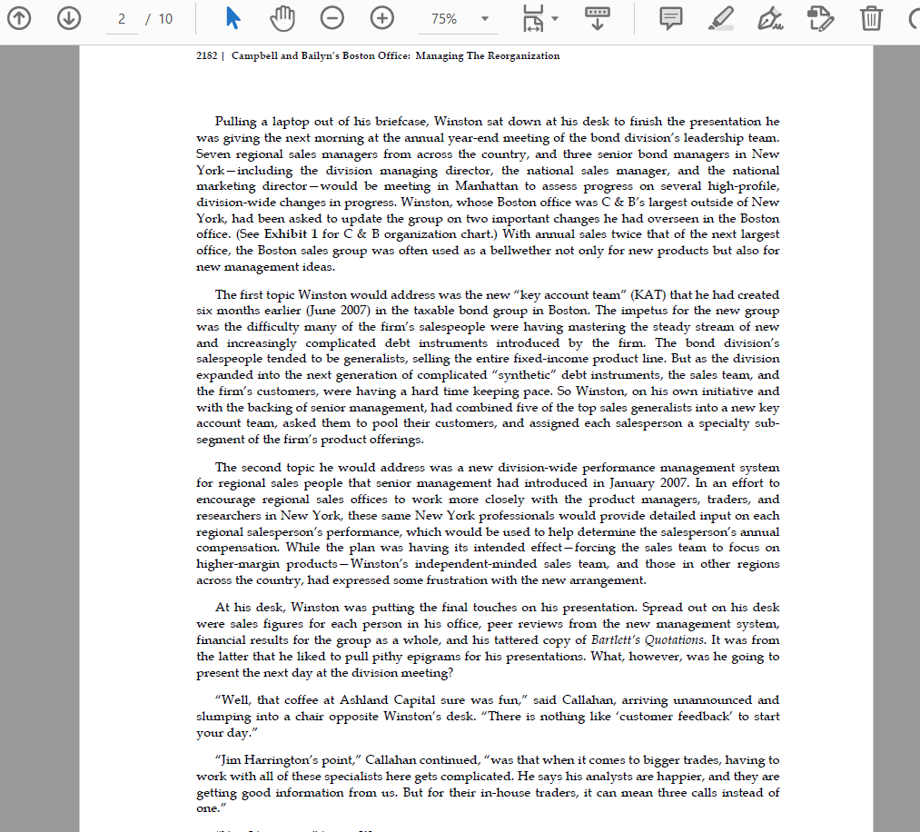 Campell and Bailyns Boston Office: Managing the