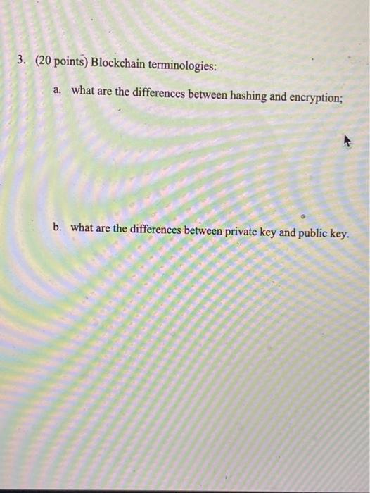 1. (40 points) Illustrate how Blockchain