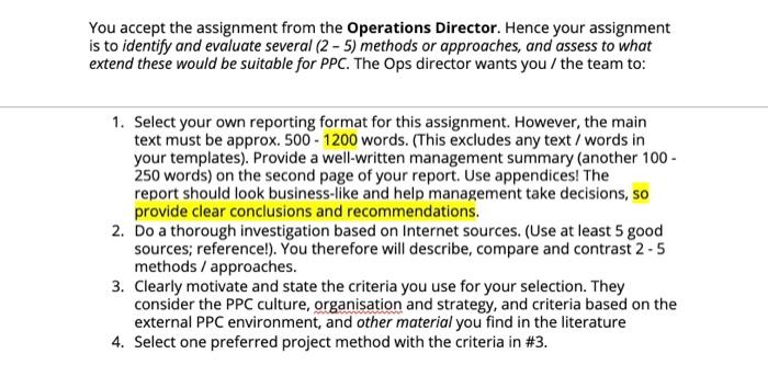 I need 2-5 project management methods or