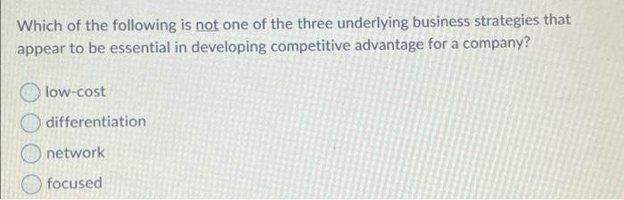 Which of the following is not one of the three