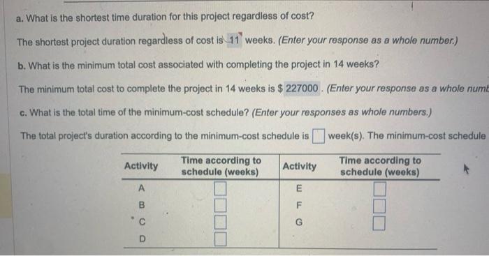 Please help and answer all 3 parts!! The table