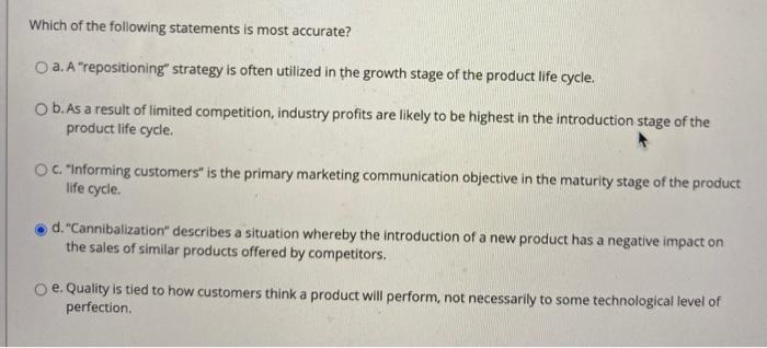 Which of the following statements is most