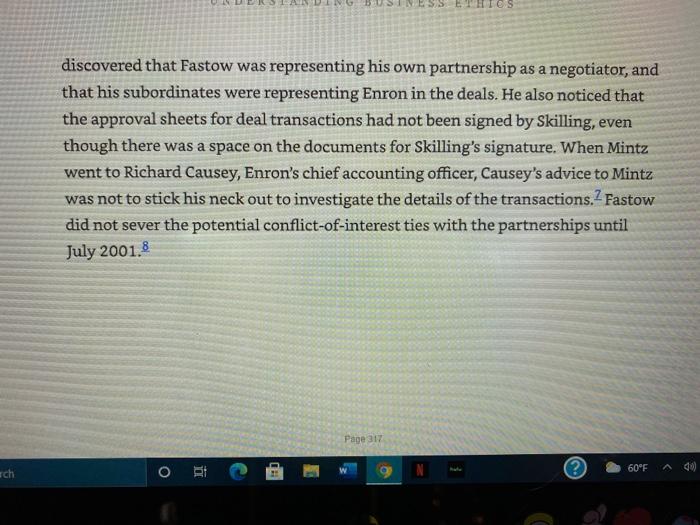 the case Q1 identify one of the issues set forth