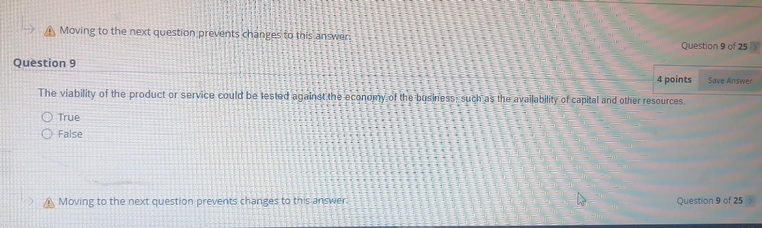 > A Moving to the next question prevents changes