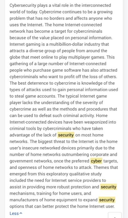 I want to write a summary of this article