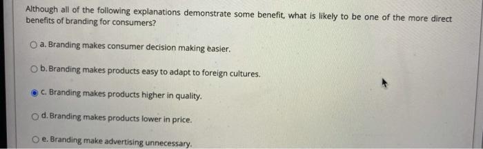 Although all of the following explanations