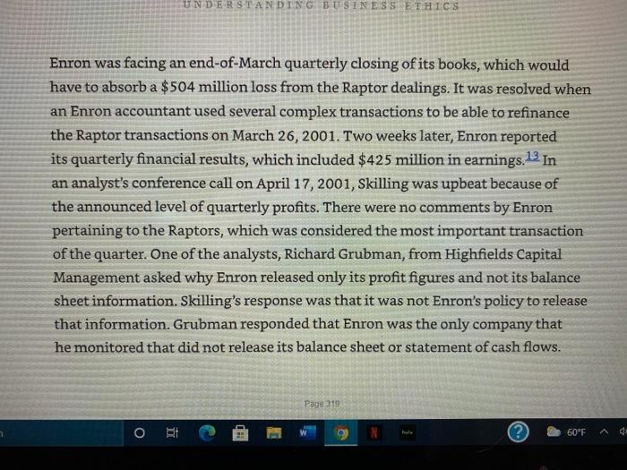 the case Q1 identify one of the issues set forth