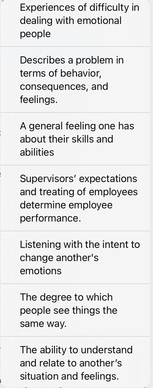 For each term, choose from the pull-down menu.