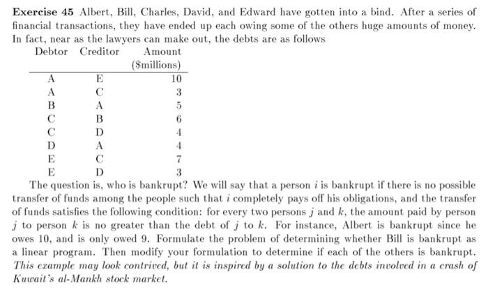 please solve using LP Formula!!! Exercise 45