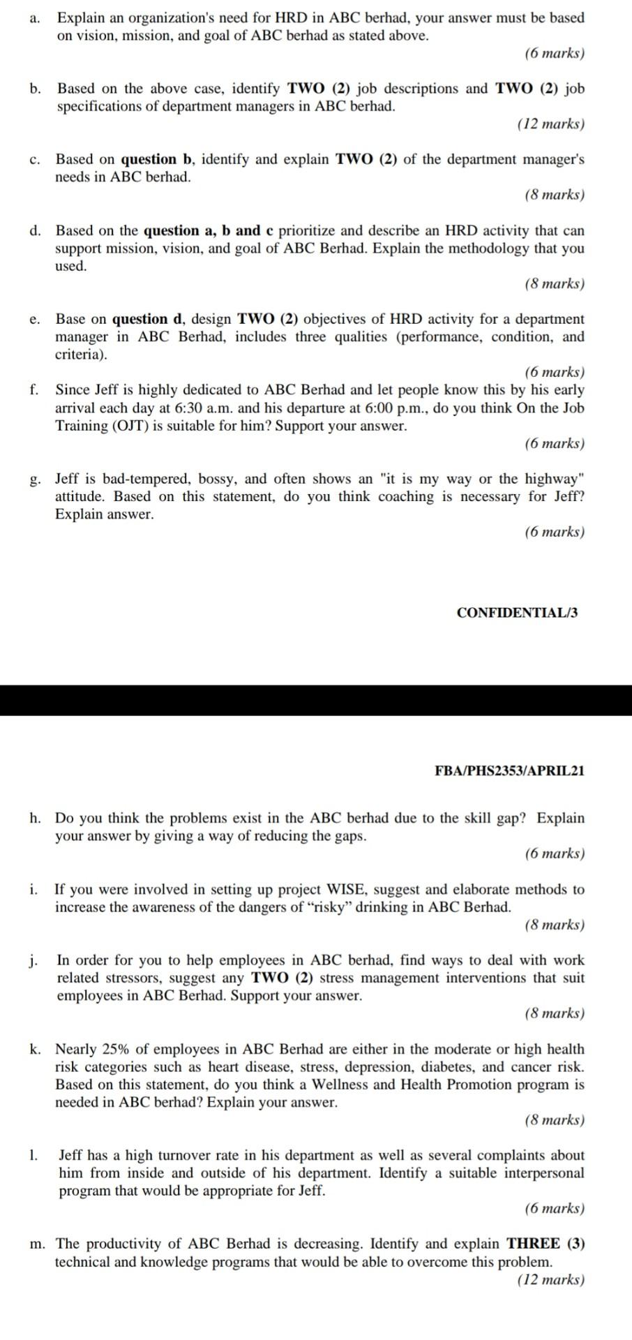 SECTION A: CASE STUDY QUESTIONS (100 MARKS)