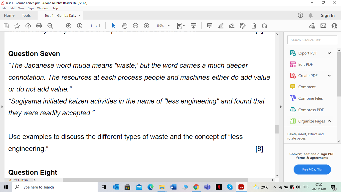 - Test 1 - Gemba Kaizen.pdf - Adobe Acrobat
